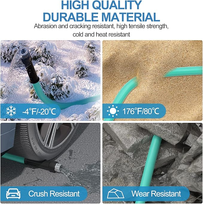 SPECILITE 5/8" RV Drinking Water Hose 25 FT, CA65 Certified with Aluminum Fittings, Kink & Tangle Free Flexible for Camper, Garden, Boat, Trailer