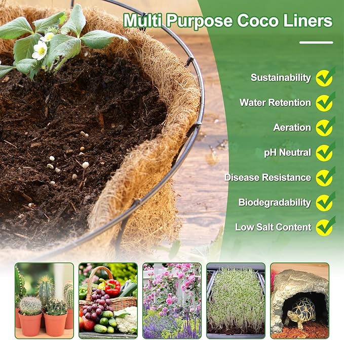 Coco Coir Brick - 4 Pack Natural Compressed Coco Peat Brick Coconut Fiber Substrate with Low EC and pH Balance for Vegetables, Flowers, House Plants, Herbs, Gardening Supplies