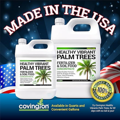 Best Liquid Palm Tree Fertilizer – Indoor Outdoor Plant Food for All Types – Slow Release Fertilizer – Liquid Plant Food – Rich Soil Food with Kelp - Made in USA-Gallon