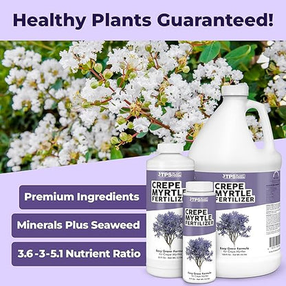 Crepe Myrtle Fertilizer, Complete Liquid Crepe Myrtle TreePlant Food, 32 oz (1 Quart)