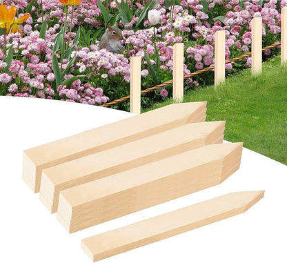 25 Pcs Wood Stakes 12 Inch Wooden Garden Stakes, Grade & Survey Stakes Sign Posts for Plant Support, Silt Fence, Yard Marking, Farm Boundaries, and Baselines