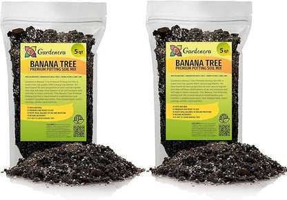 Gardenera Organic Banana Tree Potting Soil - 10 Quart - Harness The Power of Nature to Cultivate Strong and Healthy Banana Trees - Unlock The Beauty and Bounty of Your Garden