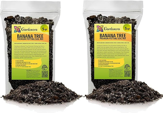 Gardenera Organic Banana Tree Potting Soil - 10 Quart - Harness The Power of Nature to Cultivate Strong and Healthy Banana Trees - Unlock The Beauty and Bounty of Your Garden