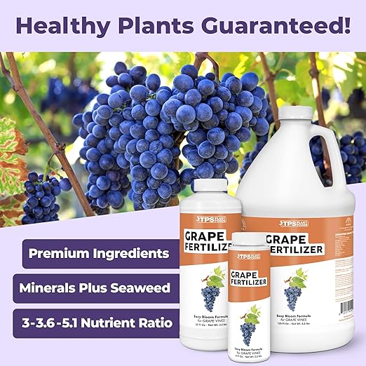 Grape Fertilizer for Grape Vines, Great for All Varieties Including Concord, Thompson Seedless, Chardonnay, and More, Liquid Fertilizer by TPS Plant Foods, 8 oz (250mL)