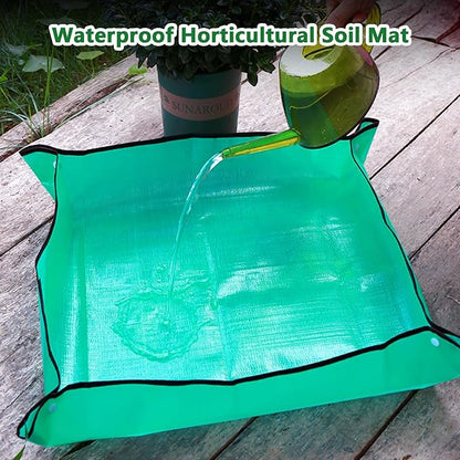2pcs Gardening Soil Sifter,3.8/5mm Mesh Stainless Steel Sand Soil Compost Sieve and Rock Sieve with Handle for Gardening(Includes Gloves and Repotting Mat)