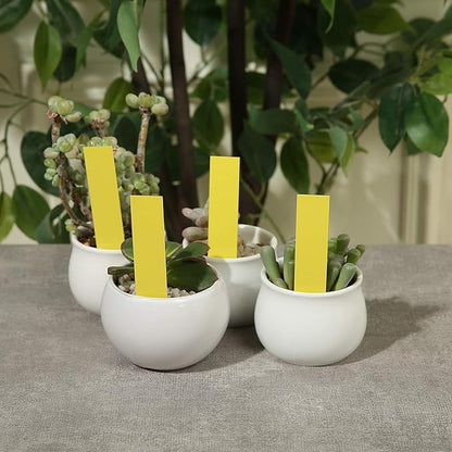 1000 Pcs 4 Inch Garden Plant Labels, Plastic Nursery Tags Waterproof Pot Seed Markers, Yellow