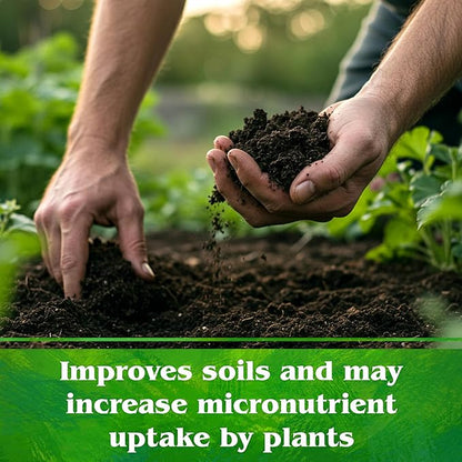 Down To Earth All Natural Fertilizers Organic Granular Humic Acids - Soil Amendment Adds Carbon, Increases Nutrient Uptake, 50 lb
