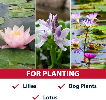 The Pond Guy Planting Tub Kit for Aquatic Plants with Soil & Media, Outdoor Water Garden Planter Pot for Lily, Lotus & Bog Plants, Small Tub Kit