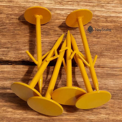 6 Yellow Arrow Survey Markers | Survey Stakes | Property Line Markers | Land Marker in Yellow Color | Ground Markers Stakes