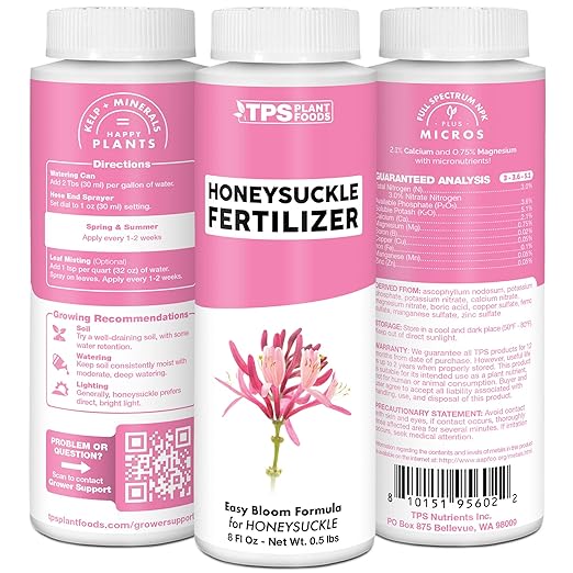 Honeysuckle Fertilizer for Honeysuckle Plants, Great for Vines, Shrubs, and Ground Covers, Liquid Fertilizer by TPS Plant Foods, 8 oz (250mL)
