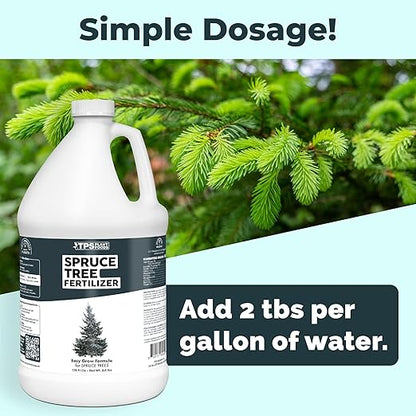 Spruce Tree Fertilizer for Spruce Trees, Great for White Spruce, Blue Spruce, and Norway Spruce, Liquid Fertilizer by TPS Plant Foods, 1 Gallon (128 oz)