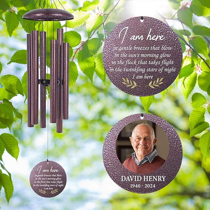 ASTARIN Happy Retirement Gifts Wind Chimes, Personalized 30" Wind Chime for Teacher Coworkers Boss, Personalized Retire Gifts Deep Tone Windchime(Printing in USA)