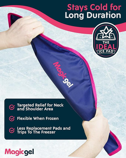 Magic Gel Neck Ice Pack - Shoulder Ice Pack - Cooling Neck Wrap - Cooler Ring - Flexible and Reusable Cold Pad - Lightweight & Comfortable - One Size Fits Most