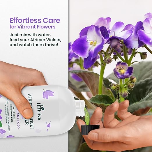 32oz African Violet Fertilizer for African Violets Live Plants - Makes 48 Gallons of Indoor Plant Food for Houseplants, Balanced Macro & Micronutrients Formula for Vibrant Blooms & Lush Foliage