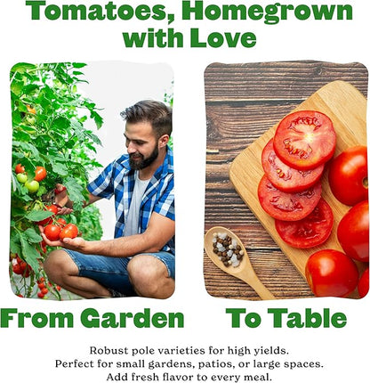 Epic Gardening Tomato Lovers Seed Bundle - 5 Juicy Varieties, Includes Brandywine, Chadwick Cherry & Tropical Sunset, Grow Non-GMO Tomatoes for Salads, Sauces & Fresh Snacking