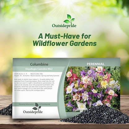 Outsidepride Mixed Columbine Seeds - 1000 Pcs Perennial, Easy to Grow Flower Seeds for Planting, Suitable for Pollinator-Friendly Garden, Cut Floral Arrangements, Ground Covers, or Borders
