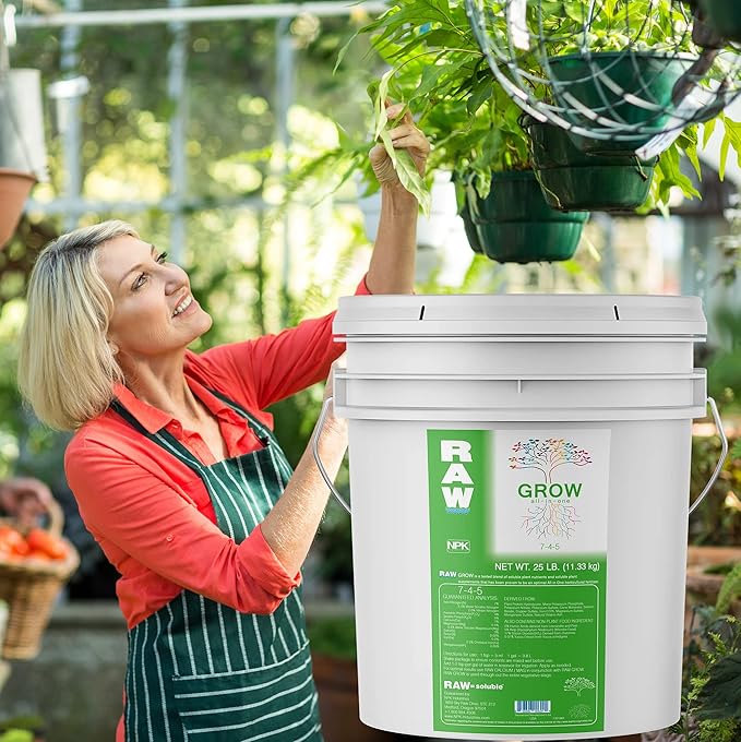 RAW All in One Grow 25lb - Complete Plant Nutrition for Thriving Growth - Indoor, Outdoor, Hydroponic Use