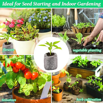 Legigo 200 PCS 40mm Peat Pellets Seed Starter Soil, Compressed Seed Starting Pods Plant Starter Soil Pods Plugs for Seedlings, Peat Pods for Starting Seeds, Herbs Tomatoes Flowers and Vegetables
