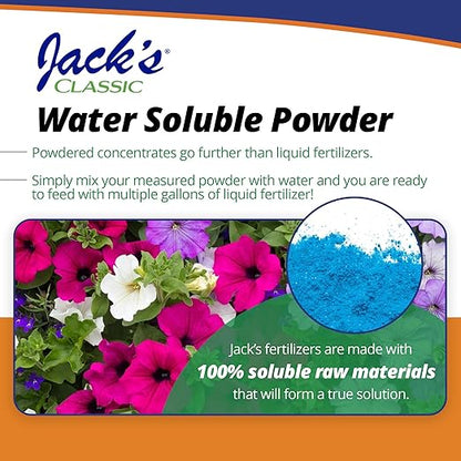 Jack's Classic 10-30-20 Blossom Booster Water-Soluble Fertilizer with Micronutrients for Increasing Color and Quantity of Blooms in Flowering Plants, 1.5lbs, 2 Pack