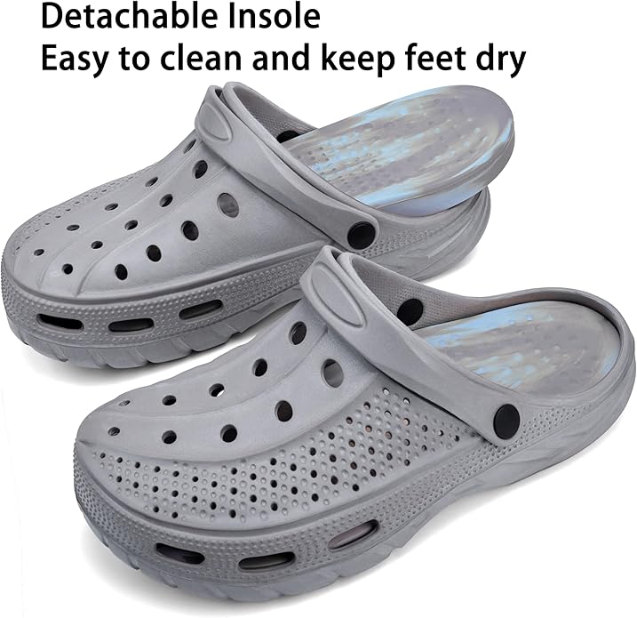 Women Men Orthopedic Clogs Arch Support Garden Shoes Sandals Slippers with Plantar Fasciitis Insoles