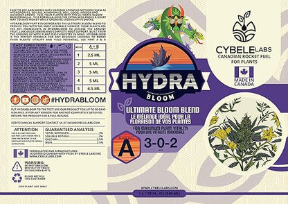 HydraBloom A B Bloom Nutrients - 2 Part Liquid Advanced Flower & Vegetable Fertilizer - for Hydroponic Aero Tower Home Systems Indoor and Outdoor Garden Fruit Plant Food - A+B 1 Litre Each Pack of 2
