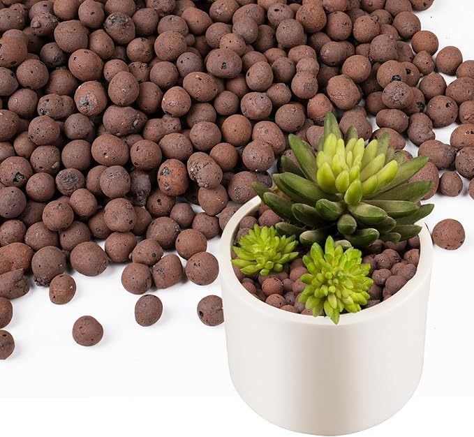 10 lbs LECA Clay Pebbles for Plants, 4-16mm Lightweight Clay Balls for Plants Drainage, Hydroponic Growing, Aquaponics, Orchid Potting Mix, Natural LECA Balls for Soil Root Development