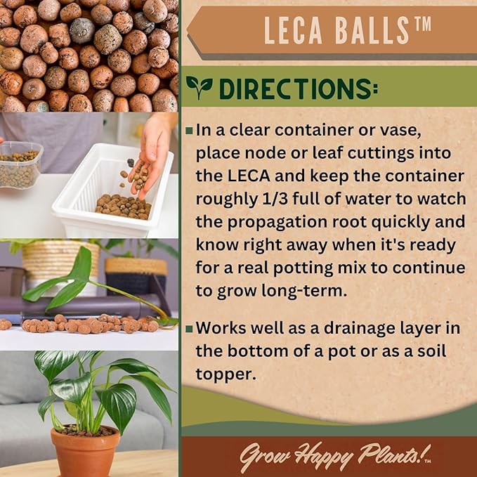 Sol Soils LECA Balls - Lightweight & 100% Natural Hydroponic Clay Pebbles for Plants - Soil Amendments to Improve Drainage, Aeration, and Support Healthy Root Growth - 1 Gallon