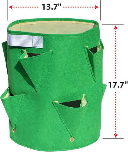 BenefitUSA Garden Planting Bag Grow Felt Fabric Planter Bag Strawberry and Herb Plant Tub 1/2/3/5 Pack (1)