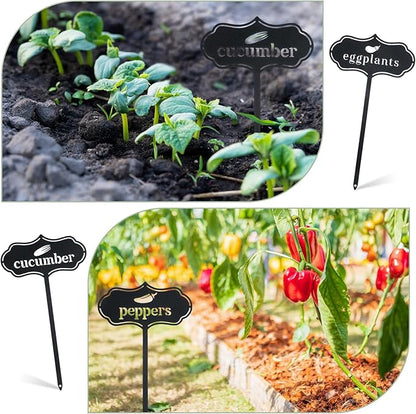 6 Pack Metal Seed and Plant Markers Garden Signs for Vegetables 8 Inch Waterproof Reusable Garden Label Stakes Tags with Names for Vegetable Indoor Outdoor Farmhouse Greenhouse