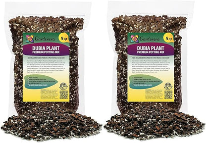 Gardenera Premium Monstera Dubia Plant Soil Mix - Enriched Blend for Thriving Foliage - 10 Quart (2 Bags of 5 Quart)