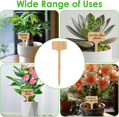 40 Pcs Square Garden Plant Labels with Pen, Waterproof Outdoor Plant Name Tags Markers Stakes Tags Signs, Durable Garden Markers for Vegetables Herbs Flowers (7" x 2.28" x 0.07")