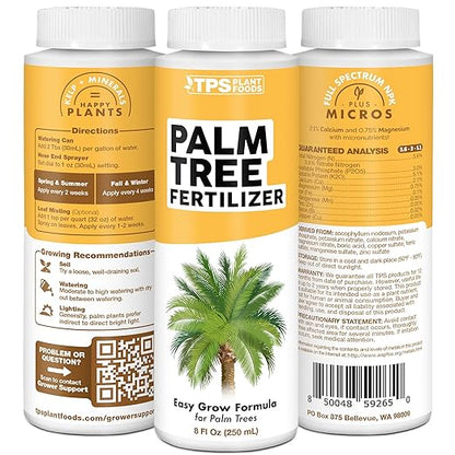 Palm Tree Fertilizer for All Palms and Ferns, Liquid Plant Food, 1 Gallon (128 oz)