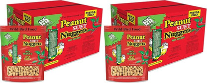 C&S Wild Bird Peanut Suet Nuggets Mega Box, 8 Pounds (Pack of 2)