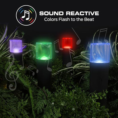 Monster Smart RGB+IC+WW Pathway LED Lights, 8 Individually Controlled Dimmable LEDs, Sound Reactive, IP44 Water & Weather Resistant, Compatible with Alexa, Siri, Google Home, Monster App, Razer Chroma