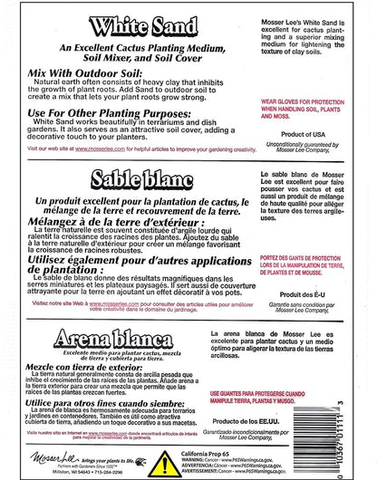 Mosser Lee ML1111 White Sand Soil Cover, 5 lb.