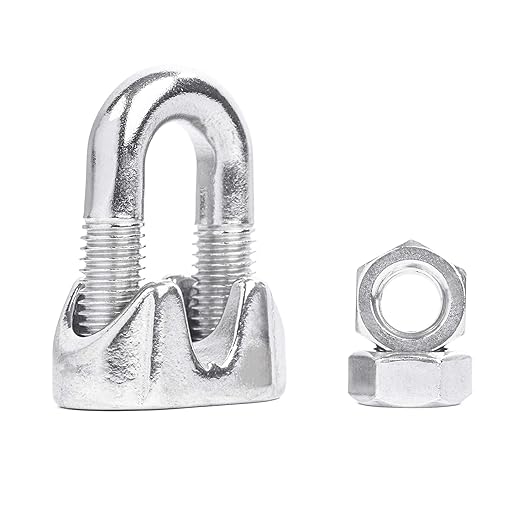 Light Duty Malleable Stainless Steel Wire Rope Clips for 5/32” Cables, T316 Marine Grade – Lot of 100