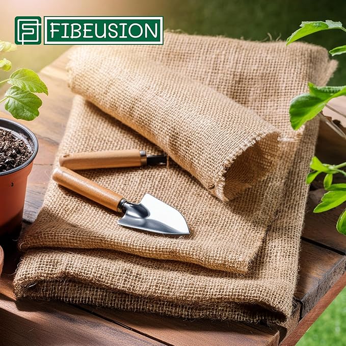 Burlap for Gardening 40" x 30 Feet - Multipurpose Natural Burlap Fabric - High Density Jute Fiber Suitable for Weed Barrier, Frost Guard for Gardening, Home Decorations and Crafts