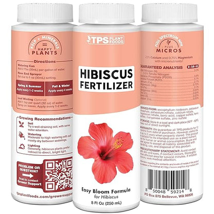 Hibiscus Fertilizer for Tropical and Flowering Plants, Liquid Plant Food 8 oz (250mL)