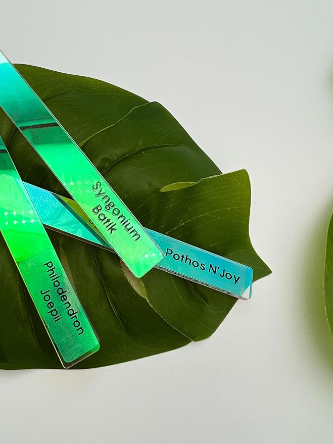 Iridescent Acrylic Plant Tags – Waterproof, Reusable Garden Markers for Houseplants, Herbs Outdoor Plants – Durable & Stylish Plant Labels for Indoor & Outdoor Use (Set of 25) by Propagation Diaries™