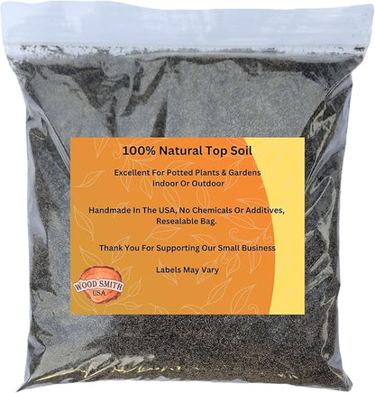 Premium Top Soil - Use This to Improve Soil Quality, Filling Holes, Top-up Potted Plants, Protect Seeds, & Make Soil Mixes, Top Soil for Lawns | Ideal Indoor Potting Soil Combo 1 Quart
