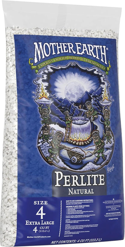 Mother Earth Perlite Natural, Size 4 Extra Large, 4 cu. ft.