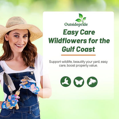 Outsidepride Gulf Coast Wildflower Seed Mix - 1 lb Perennial & Annual Wild Flowers for Full Sun & Partial Shade - Ideal for Pollinator Gardens & Vibrant Landscapes for Southern Florida & Texas