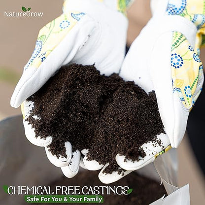 Earth Worm Castings 1lb - Organic Fertilizer Includes Humic Acid - Pure Worm Castings for Gardening