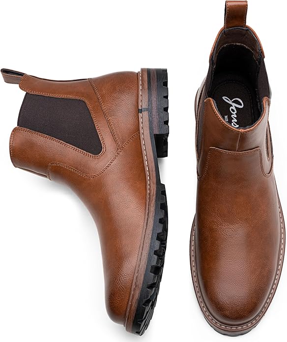Jousen Chelsea Boots Casual Slip On Ankle Waterproof Mens Boots