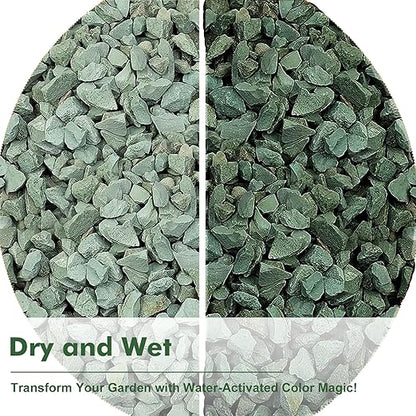 11 lbs Succulent and Cactus Bonsai Pebbles, 4-6mm Decorative Landscaping Stones Natural Garden Gravel Rocks for Indoor Outdoor Plants Aquariums DIY, and Gardening Top Dressing, Green Zeolite