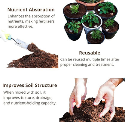 LaLaGreen Indoor Planting Soil (500g, 4 Pack) Organic Shredded Coconut Husk Fiber Brick Orchid Peat Moss for Plants, Fertilizer for Outdoor Plant Seed Starter Soils Coco Coir for Herb Flower Gardening