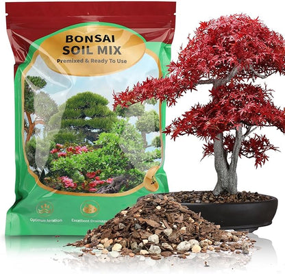 Premium Bonsai Soil Mix with Enhanced Aeration & Drainage 2qt - Professional Grade Potting Soil for Bonsai Pots
