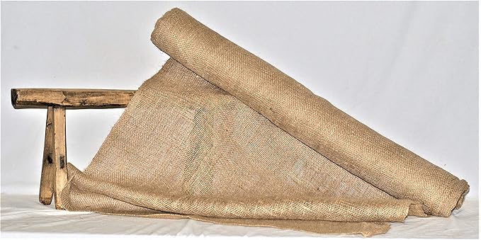 36" X 24 feet Gardening Fabric Disposable Jute Burlap Planter Liner- Great for Raised Bed Liners Roll of 24 Feet | Garden Cover-Fabric Weed Barrier 7oz 36 inch x 24-ft Light Weight Aisle Runner