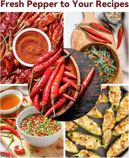 Hot Pepper Seed Pod Kit for Aerogarden, Inbloom, 8 Pods, Ahopegarden Hydroponics Growing System Indoor Garden, Include Jalapeno Peppers and Cayenne Chili Peppers,8 Pods, 500+ Seeds
