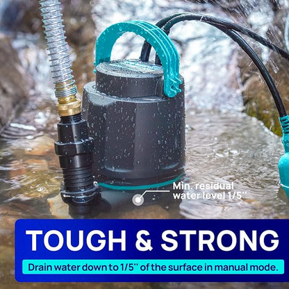 Aquastrong 1/2 HP Utility Pump 3159 GPH Submersible Water Pump with Float Switch, Draining Flooded Basement, Pool, Hot Tub, Pond, Garden Irrigation, 10ft Cord